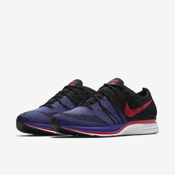 Nike Flyknit Trainer - Férfi Utcai Cipő - Fekete/Lila/Narancssárga/Piros